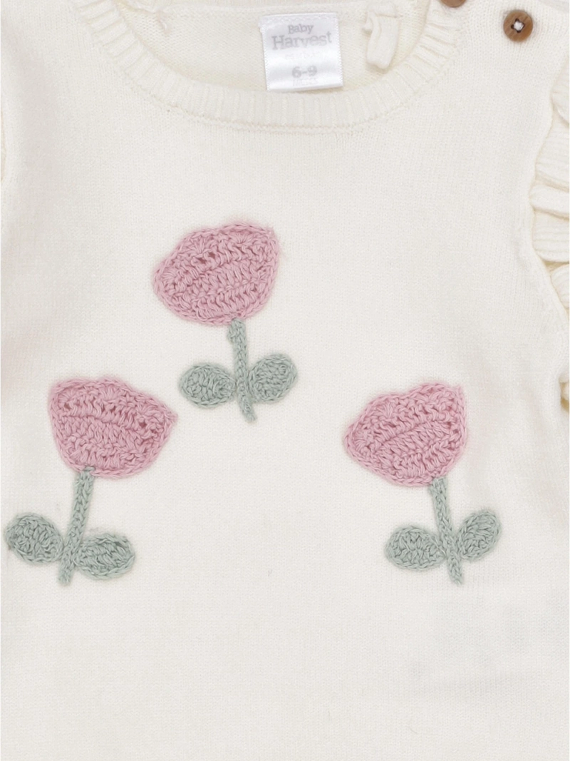 CONJUNTO NIÑA BABY HARVEST SWEATER Y CALZA TEJIDA - 3