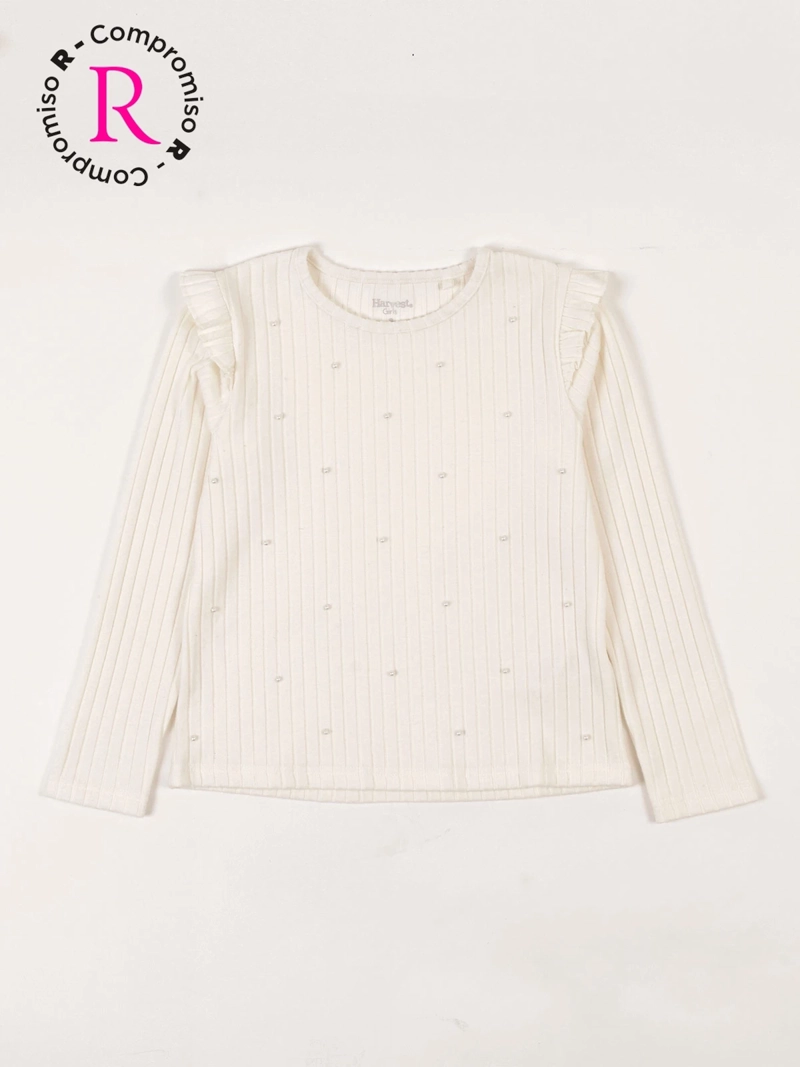 POLERA MANGA LARGA NIÑA HARVEST NINA PERLAS - 1