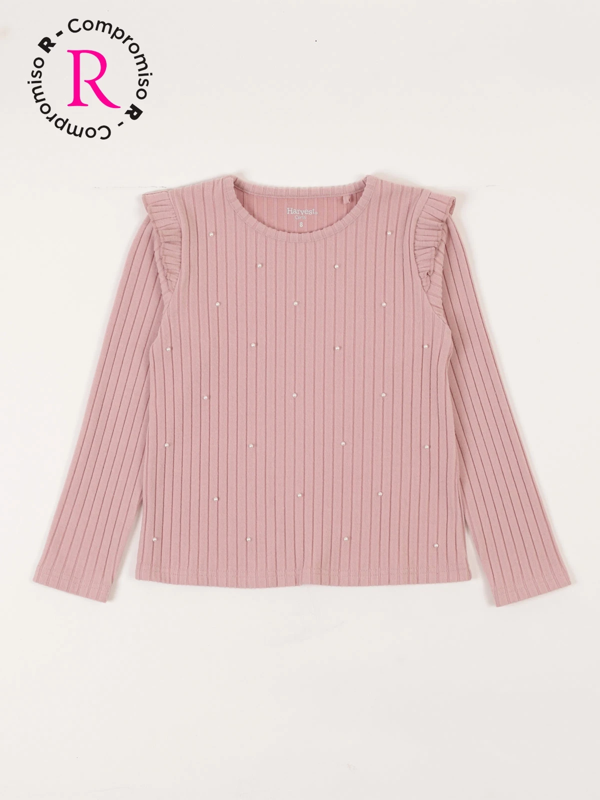 POLERA MANGA LARGA NIÑA HARVEST NINA PERLAS - 1