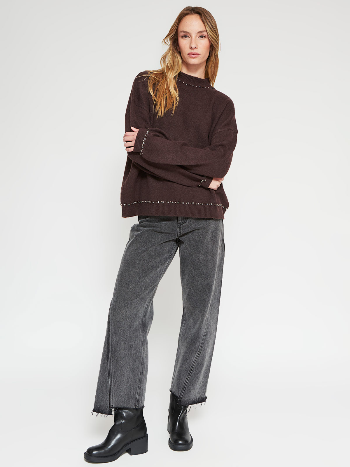 SWEATER MUJER BARBADOS LANA BRILLOS - 4