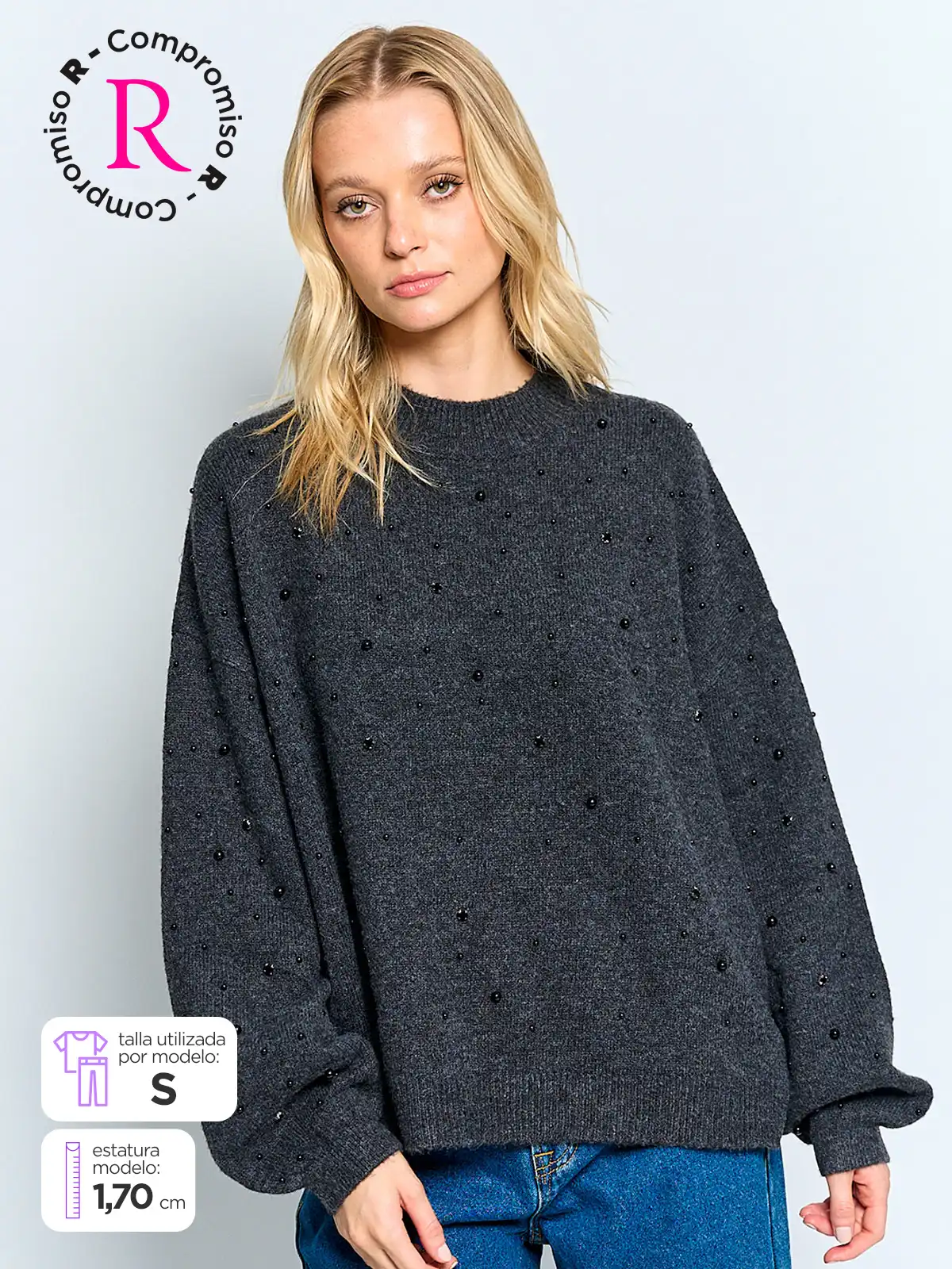 SWEATER MUJER BARBADOS LANA BRILLOS - 1