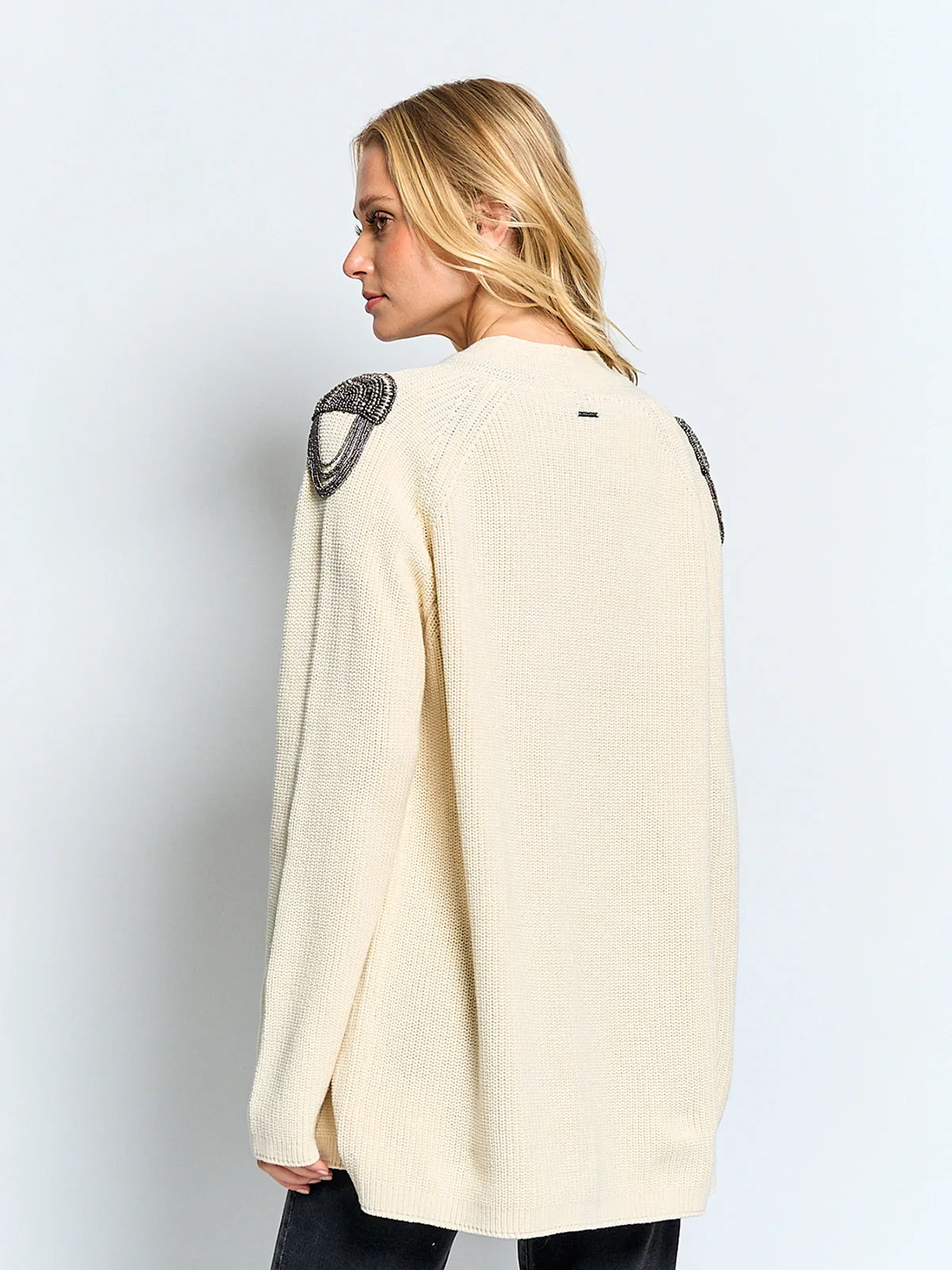 CARDIGAN MUJER BARBADOS ALGODÓN APLICACIONES - 2