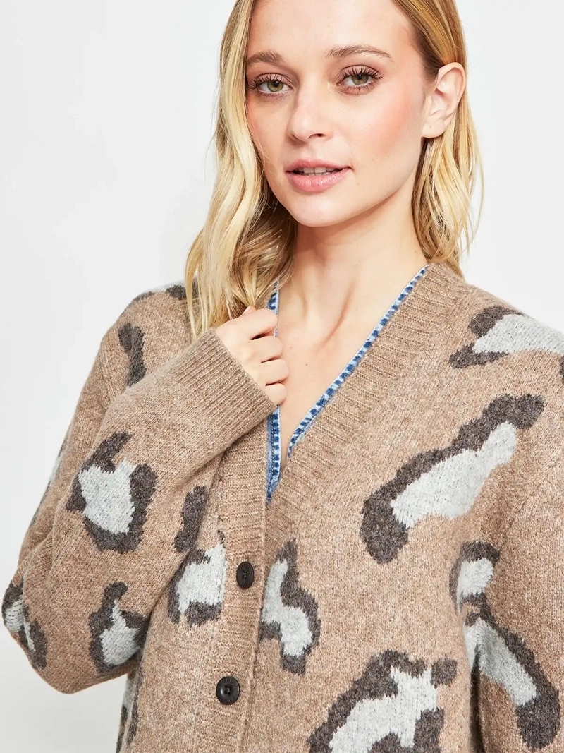 CARDIGAN MUJER BARBADOS LANA JACQUARD - 3