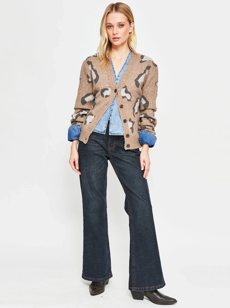 CARDIGAN MUJER BARBADOS LANA JACQUARD - 4