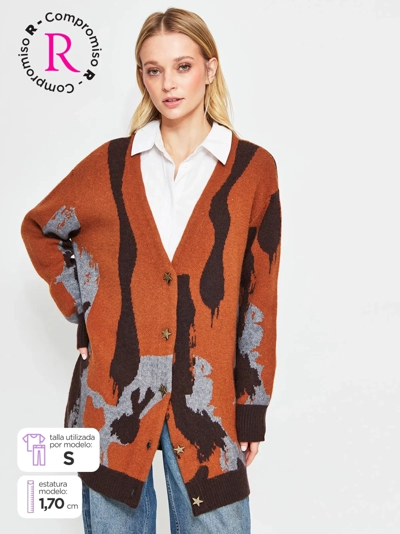 CARDIGAN MUJER BARBADOS JACQUARD - 1