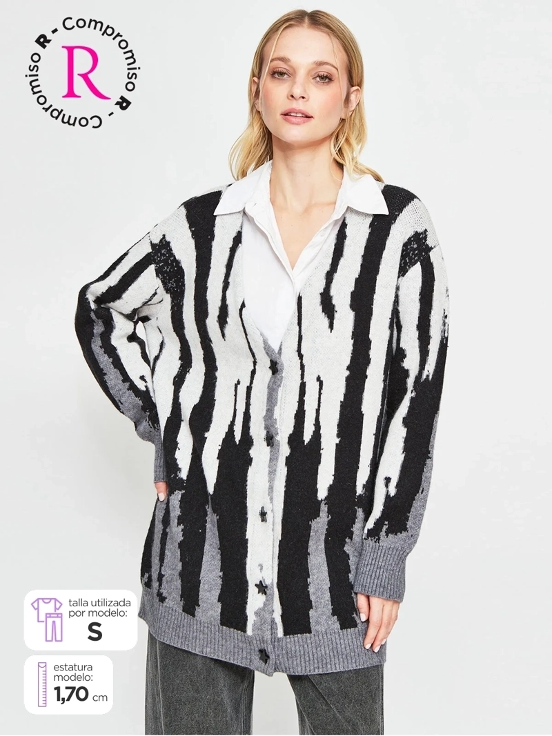 CARDIGAN MUJER BARBADOS JACQUARD - 1