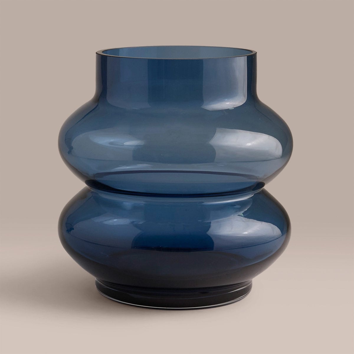 FLORERO RIPLEY HOME ONDAS VIDRIO AZUL 20 CM - 2