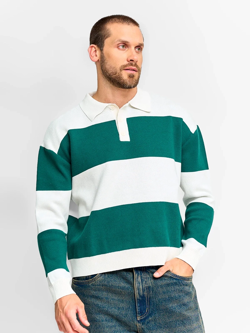 SWEATER HOMBRE INDEX ALGODÓN RAYADO - 1