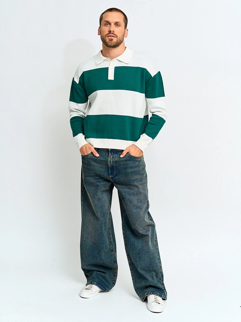SWEATER HOMBRE INDEX ALGODÓN RAYADO - 4