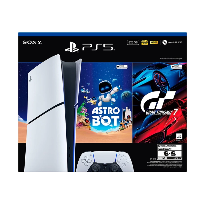 CONSOLA PLAYSTATION 5 EDICIÓN DIGITAL 825GB + ASTRO BOT + GRAN TURISMO 7 - 3