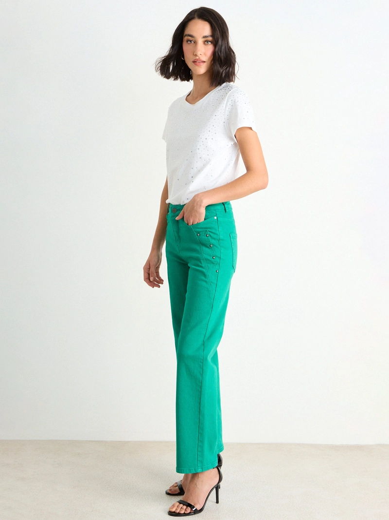 JEANS MUJER ASH ALGODÓN STRAIGHT CORTES - 2