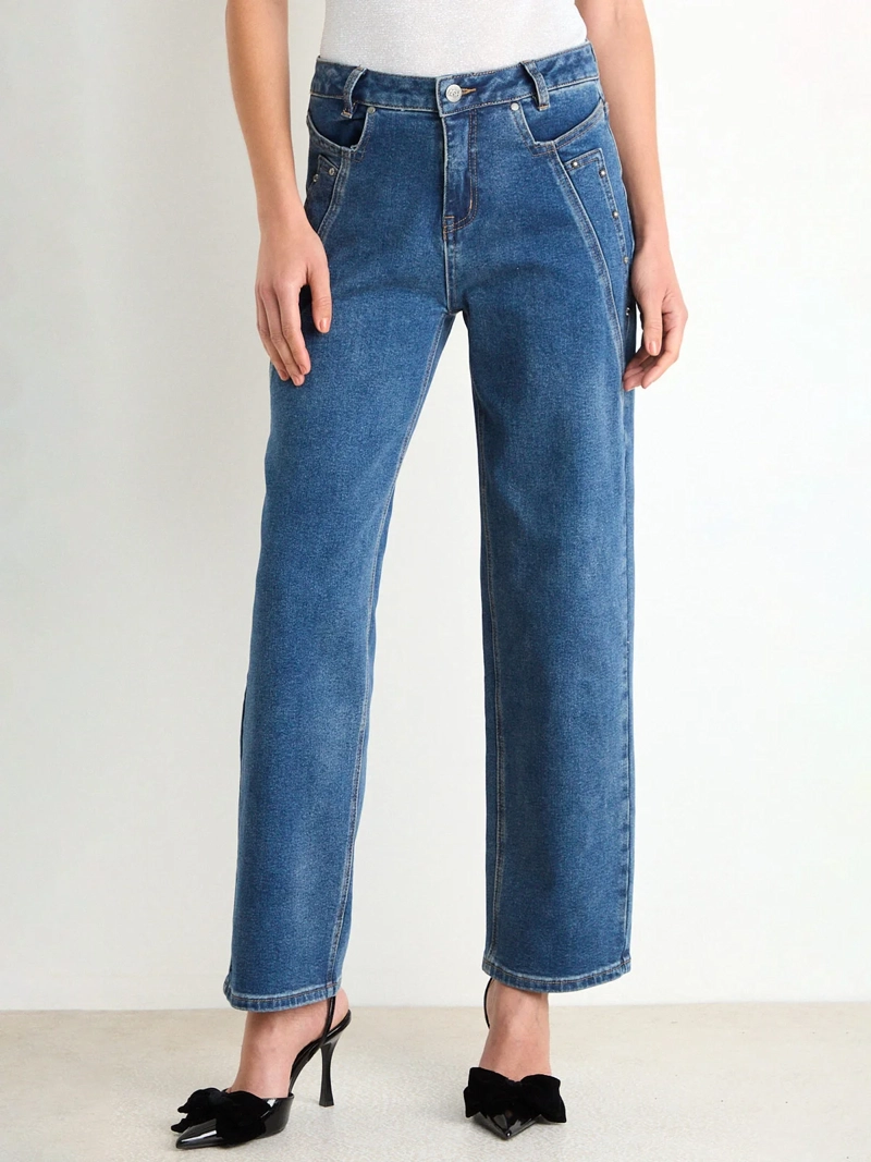 JEANS MUJER ASH ALGODÓN STRAIGHT CORTES - 3