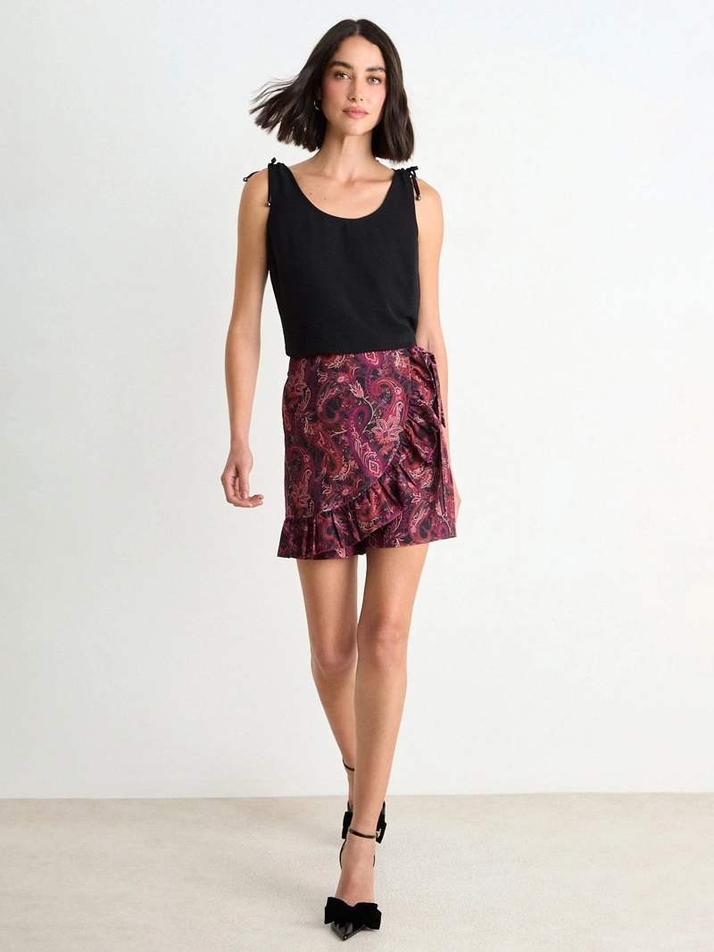 FALDA SHORT MUJER ASH CRUZADO PLISADO - 1