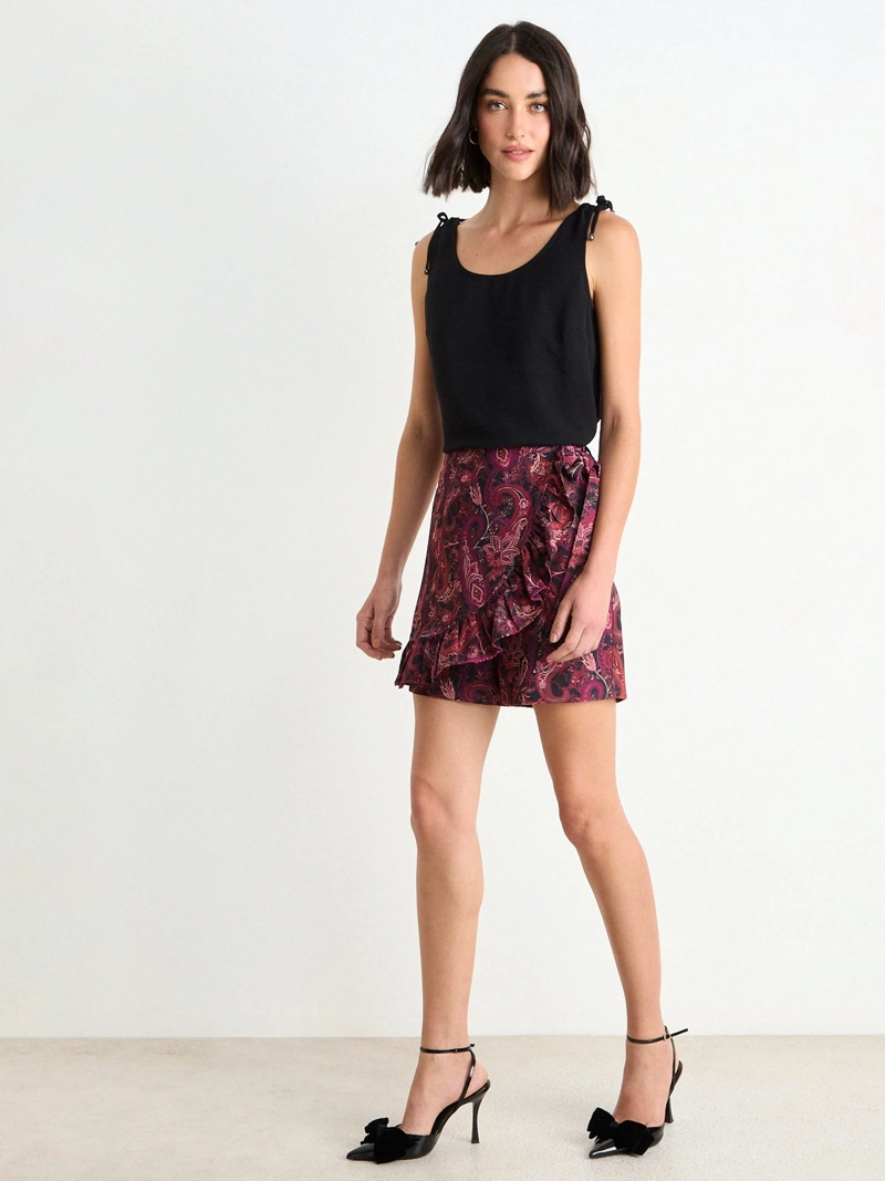 FALDA SHORT MUJER ASH CRUZADO PLISADO - 2