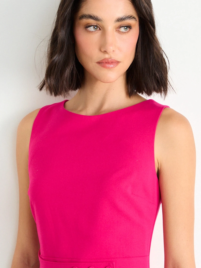 VESTIDO MUJER ASH CORTO LISO FORRADO - 5