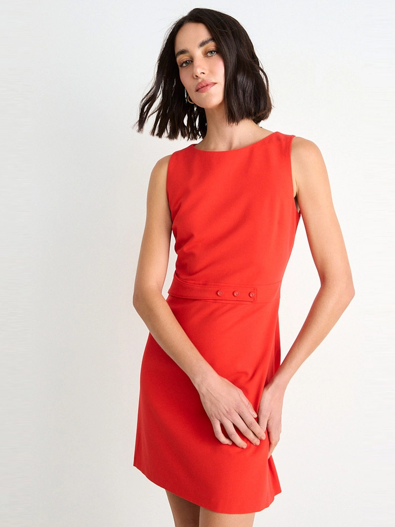 VESTIDO MUJER ASH CORTO LISO FORRADO - 3