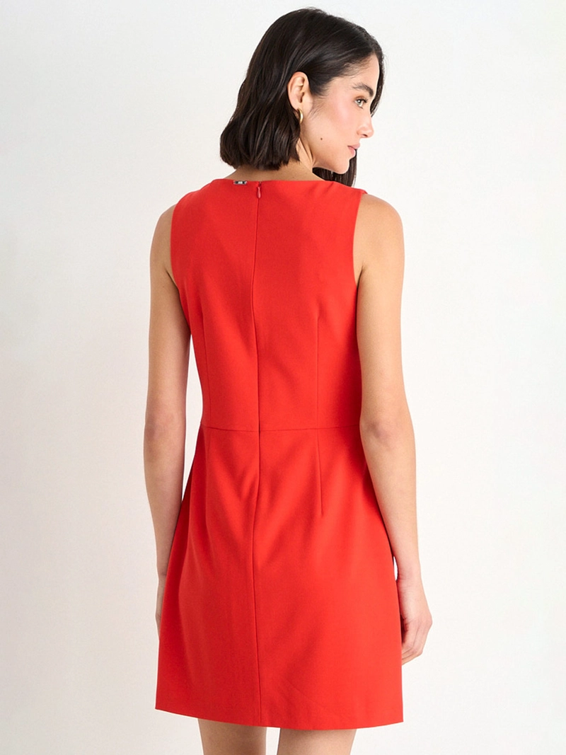 VESTIDO MUJER ASH CORTO LISO FORRADO - 4