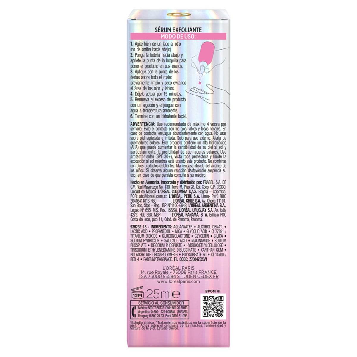 SÉRUM ANTIMANCHAS LOREAL PEELING EXFOLIANTE GLYCOLIC BRIGHT 25 ML - 5