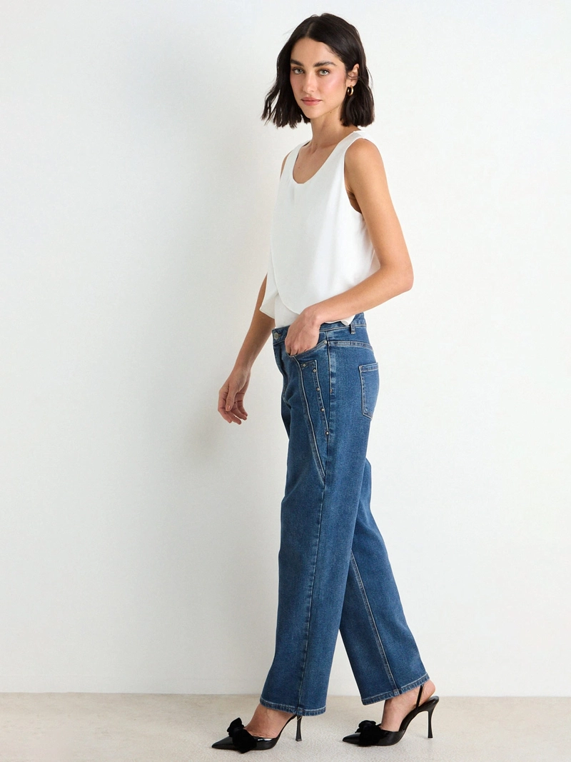 BLUSA MUJER ASH SIN MANGAS DOBLE CAPA - 2