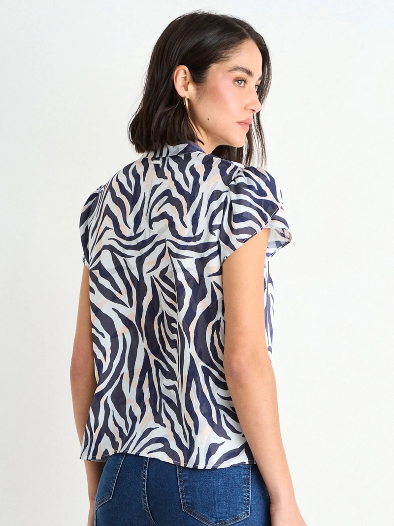 BLUSA MUJER ASH MANGA TULIPAN - 4