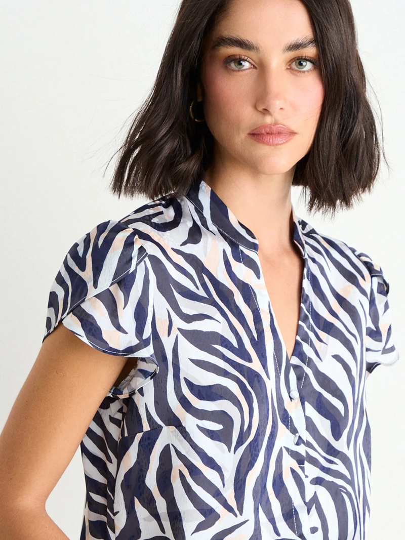 BLUSA MUJER ASH MANGA TULIPAN - 5