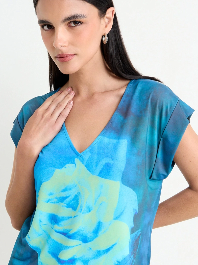 POLERA MUJER ASH ESCOTE EN V SIN MANGAS - 5