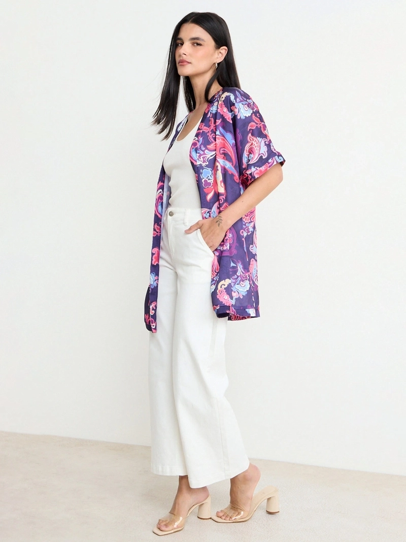 TAPADO MUJER ASH TIPO KIMONO MANGA 3/4 - 2