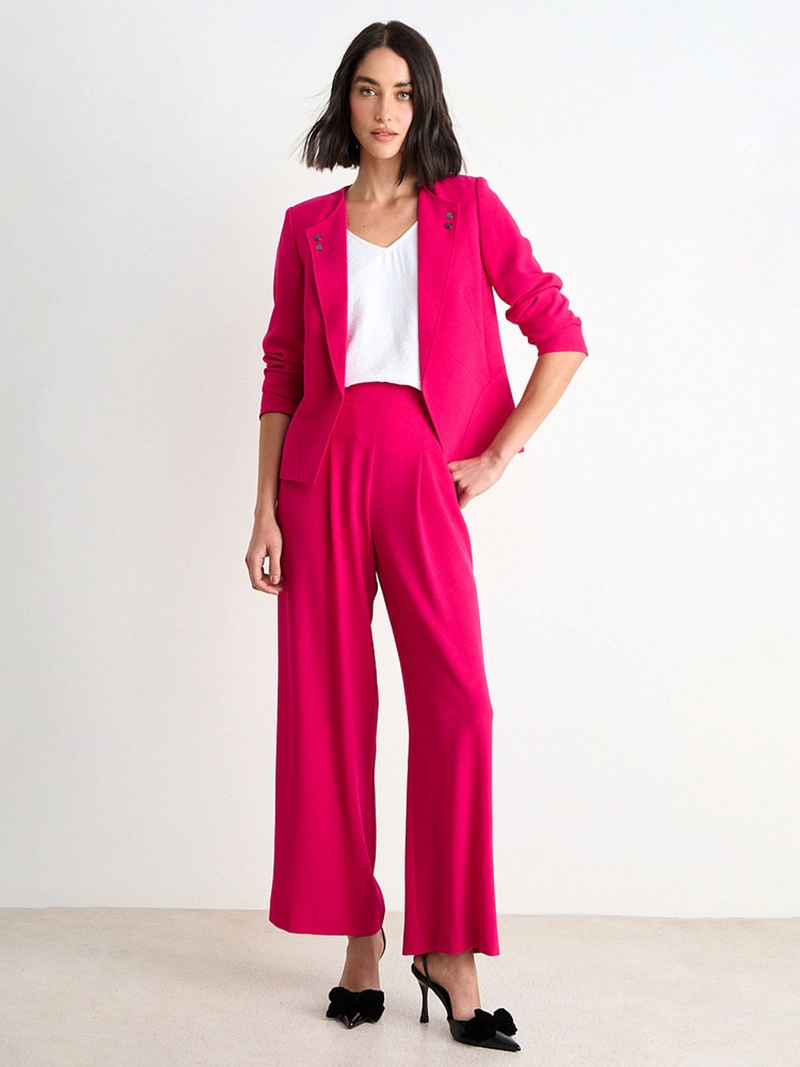 BLAZER MUJER ASH LISO SOLAPA SIN CUELLO - 1