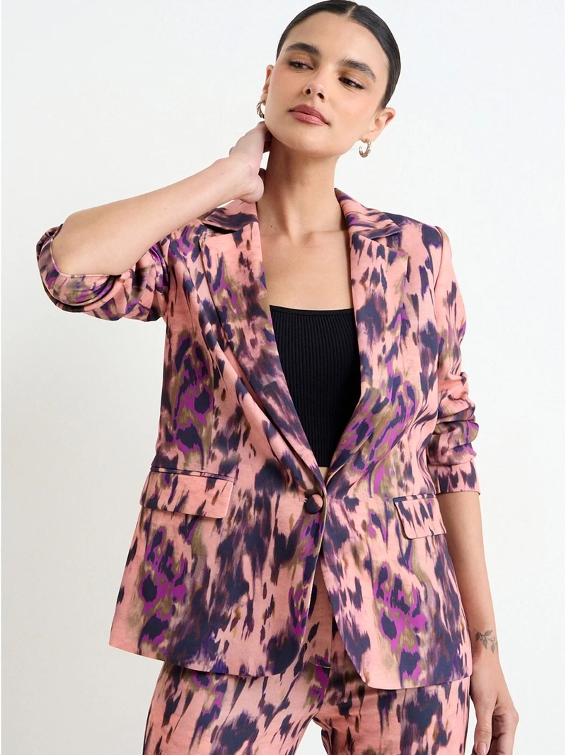 BLAZER MUJER ASH MANGA LARGA SIN SOLAPA - 3