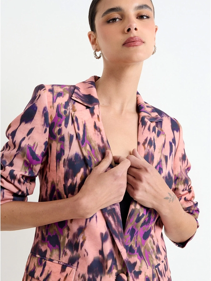 BLAZER MUJER ASH MANGA LARGA SIN SOLAPA - 5