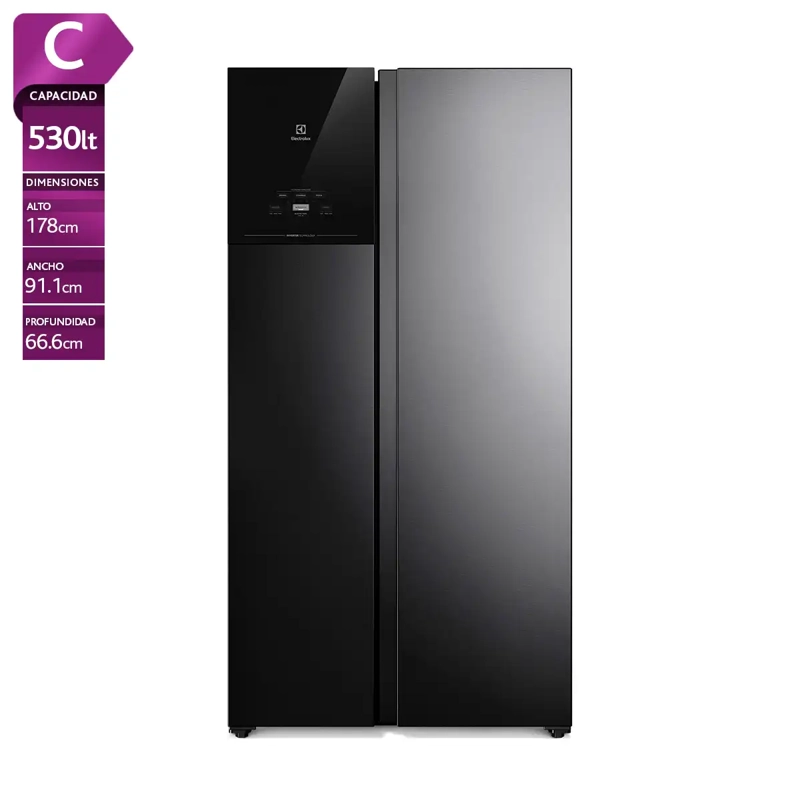 REFRIGERADOR SIDE BY SIDE ELECTROLUX ES50B 530 L NO FROST NEGRO