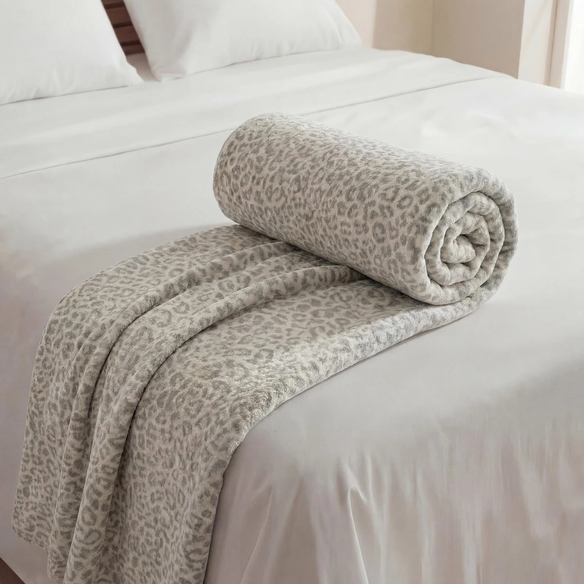 MANTA RIPLEY HOME ESTAMPADA ANIMAL PRINT 130X160 CM GRIS - 2