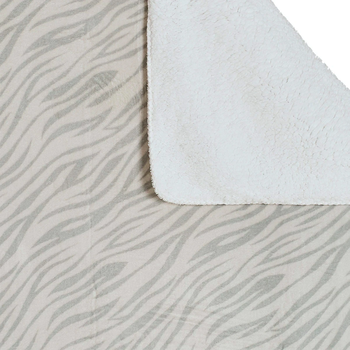 MANTA RIPLEY HOME ESTAMPADO ANIMAL PRINT ZEBRA 130X160 CM GRIS - 3