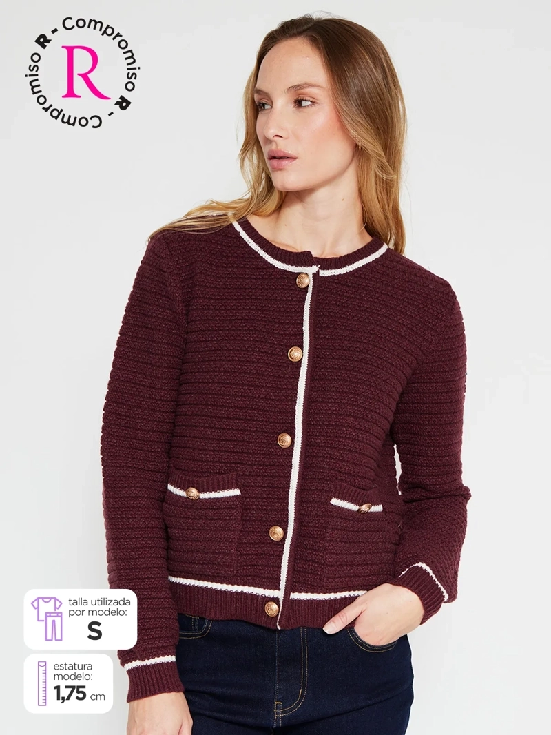 CARDIGAN MUJER REGATTA MANGA LARGA BOTONES - 1