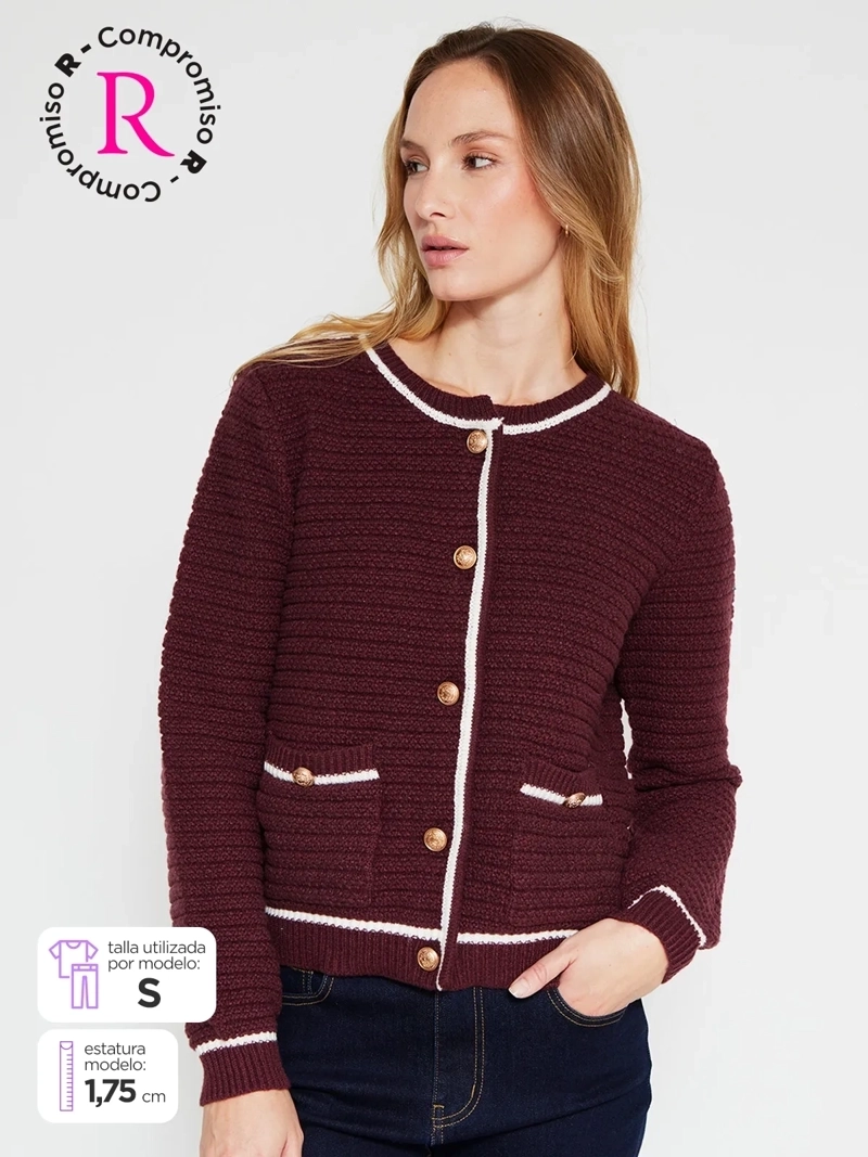 CARDIGAN MUJER REGATTA MANGA LARGA BOTONES - 1