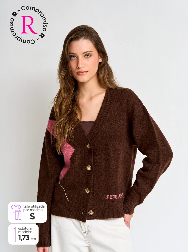 CARDIGAN MUJER PEPE JEANS LANA JACQUARD - 1
