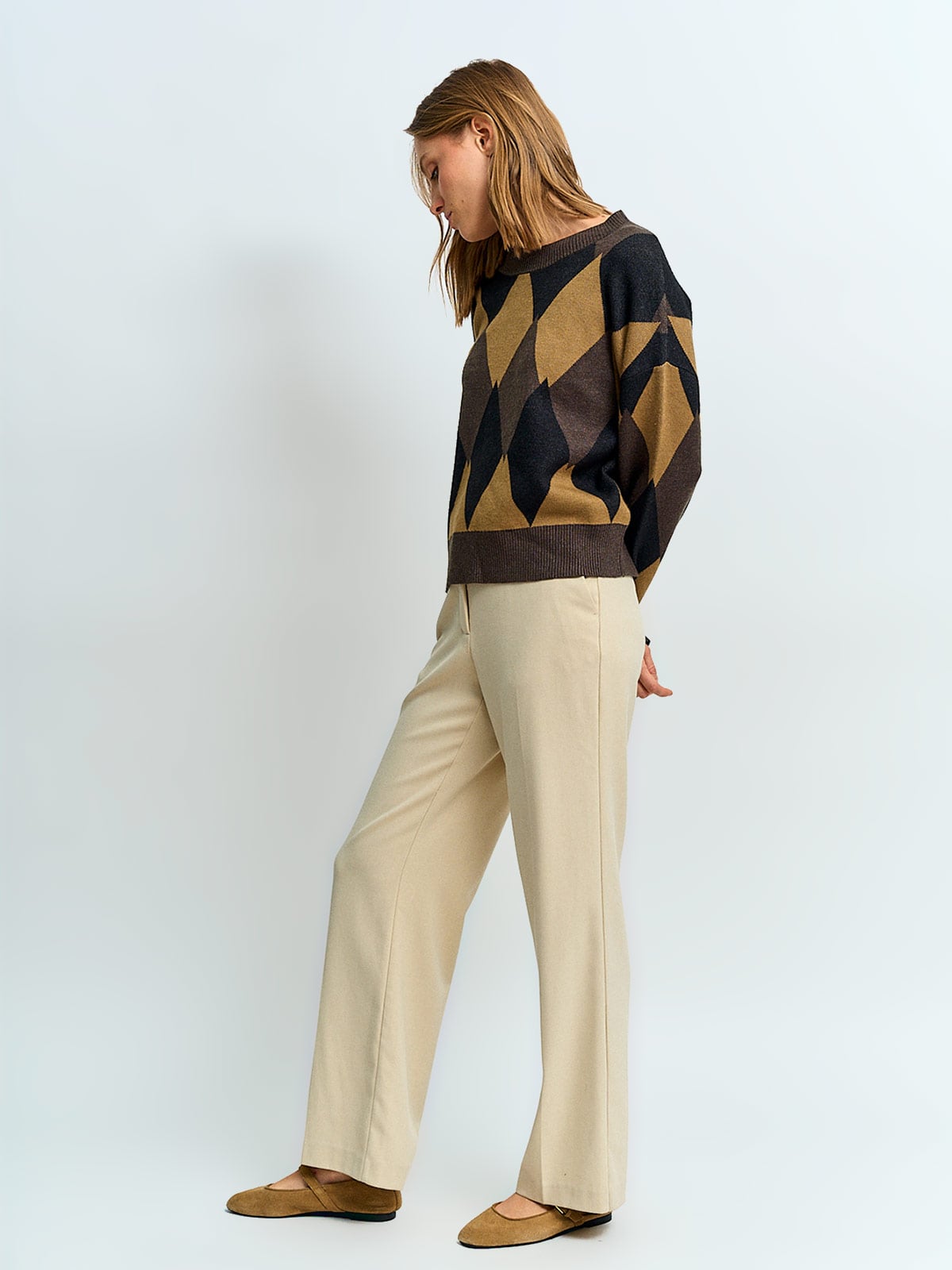 SWEATER MUJER REGATTA MANGA LARGA ROMBOS - 4