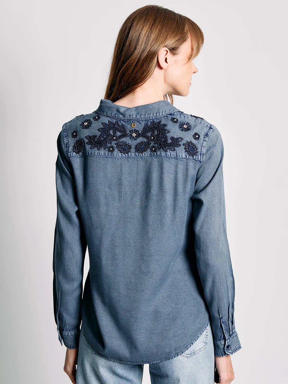 BLUSA MUJER TATIENNE MANGA LARGA MOSTACILLAS - 2