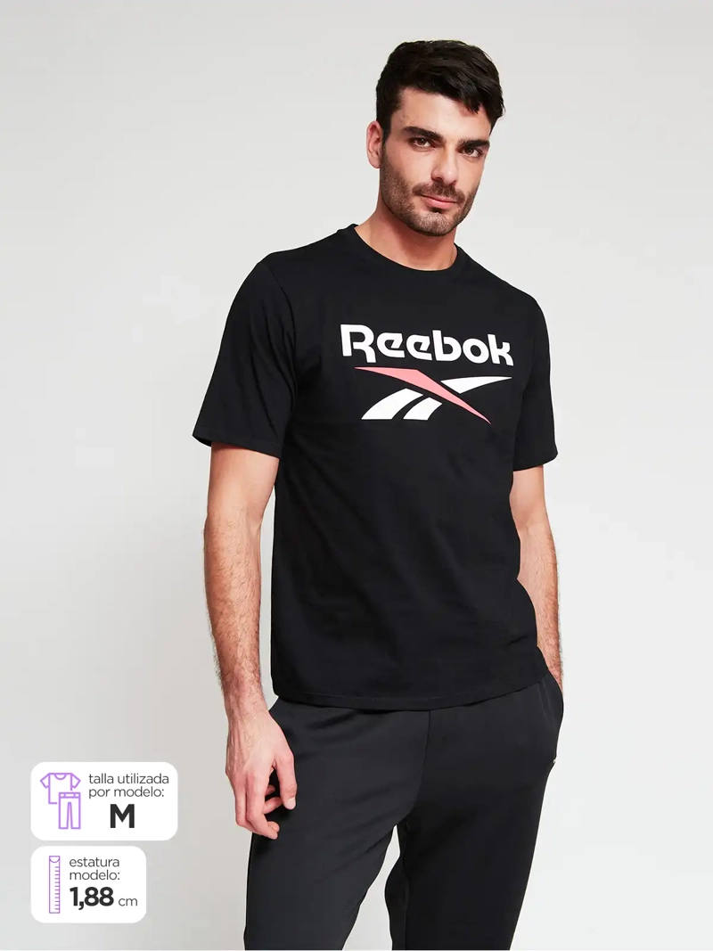 POLERA HOMBRE REEBOK ALGODÓN BIG LOGO - 1