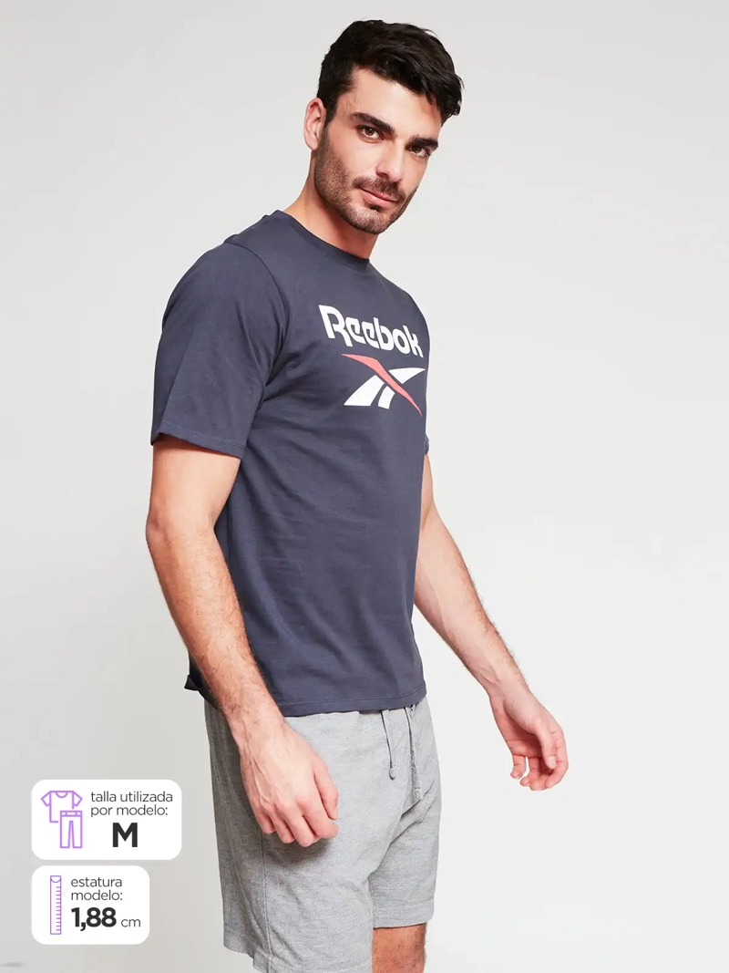 POLERA HOMBRE REEBOK ALGODÓN BIG LOGO - 1