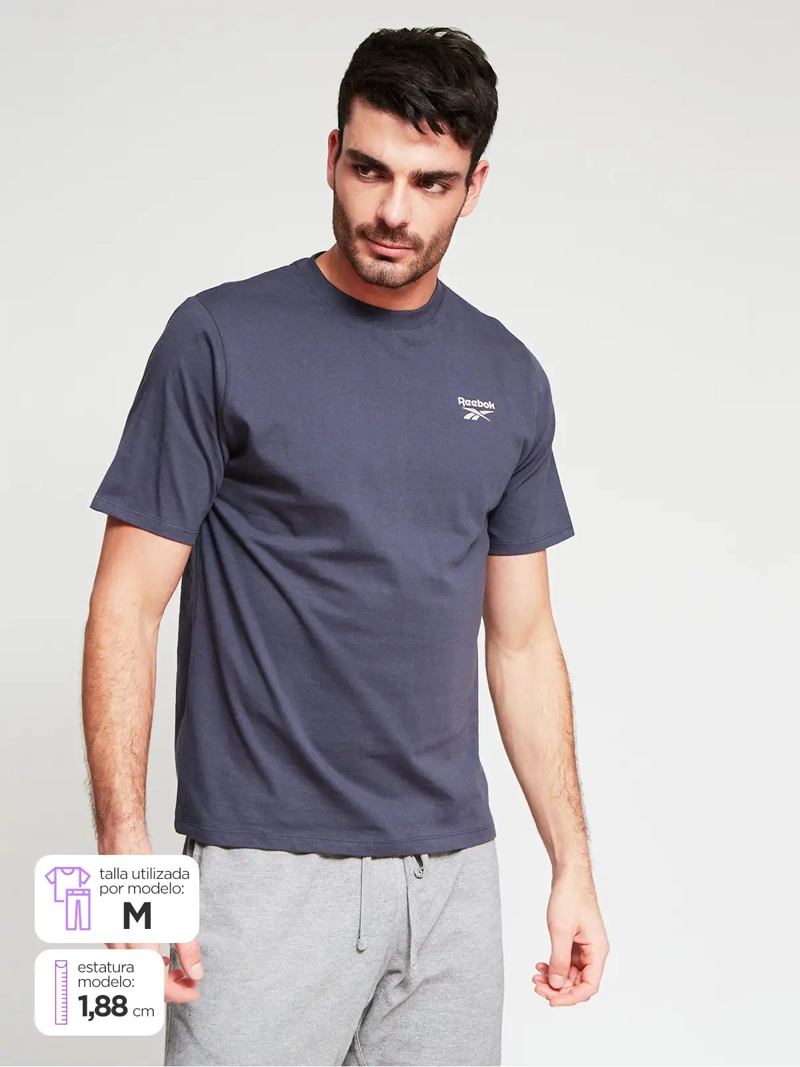 POLERA HOMBRE REEBOK ALGODÓN SMALL LOGO - 1
