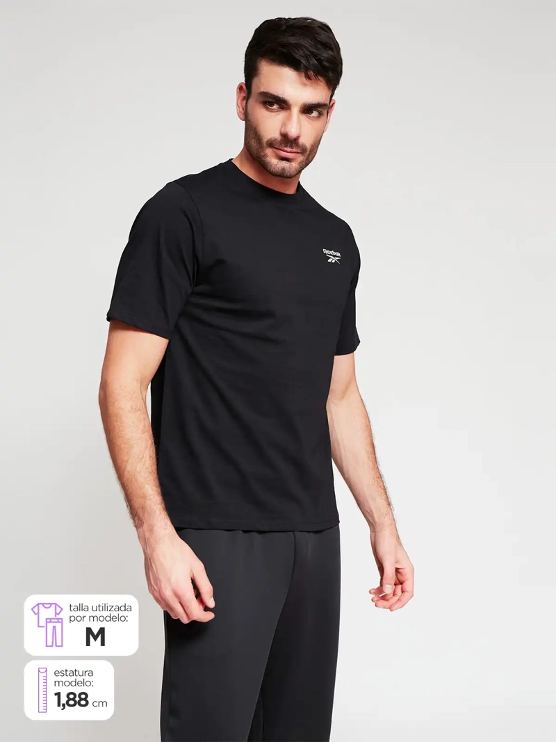 POLERA HOMBRE REEBOK ALGODÓN SMALL LOGO - 1