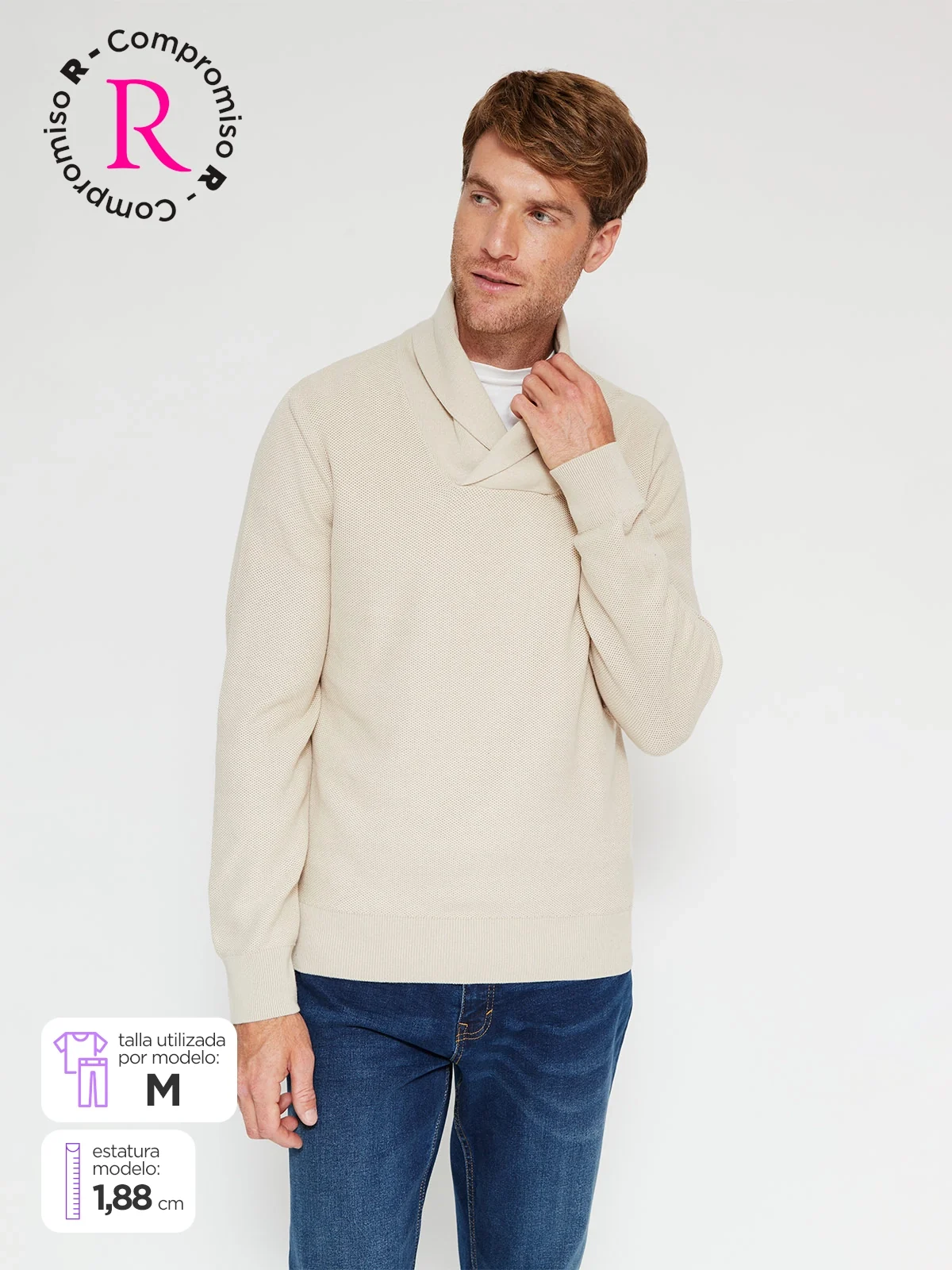 SWEATER HOMBRE KENNETH STEVENS ALGODÓN  - 1