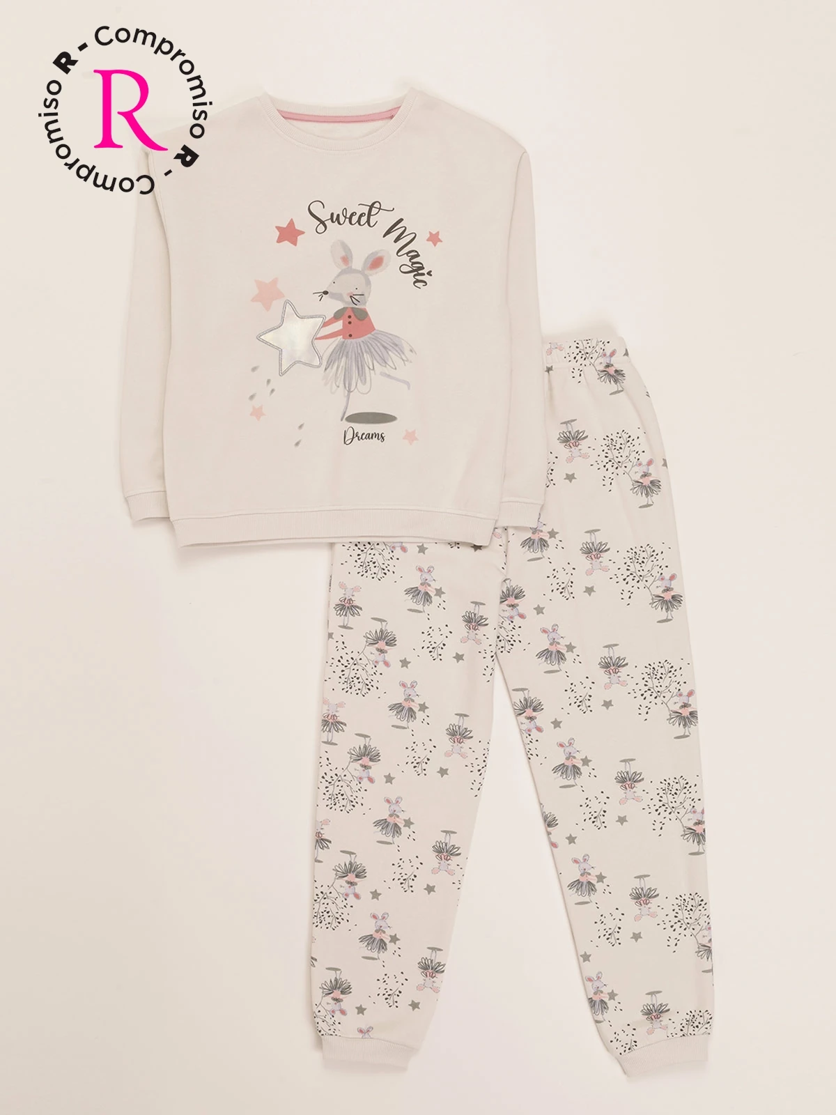 PIJAMA NIÑA HARVEST FRANELA - 1