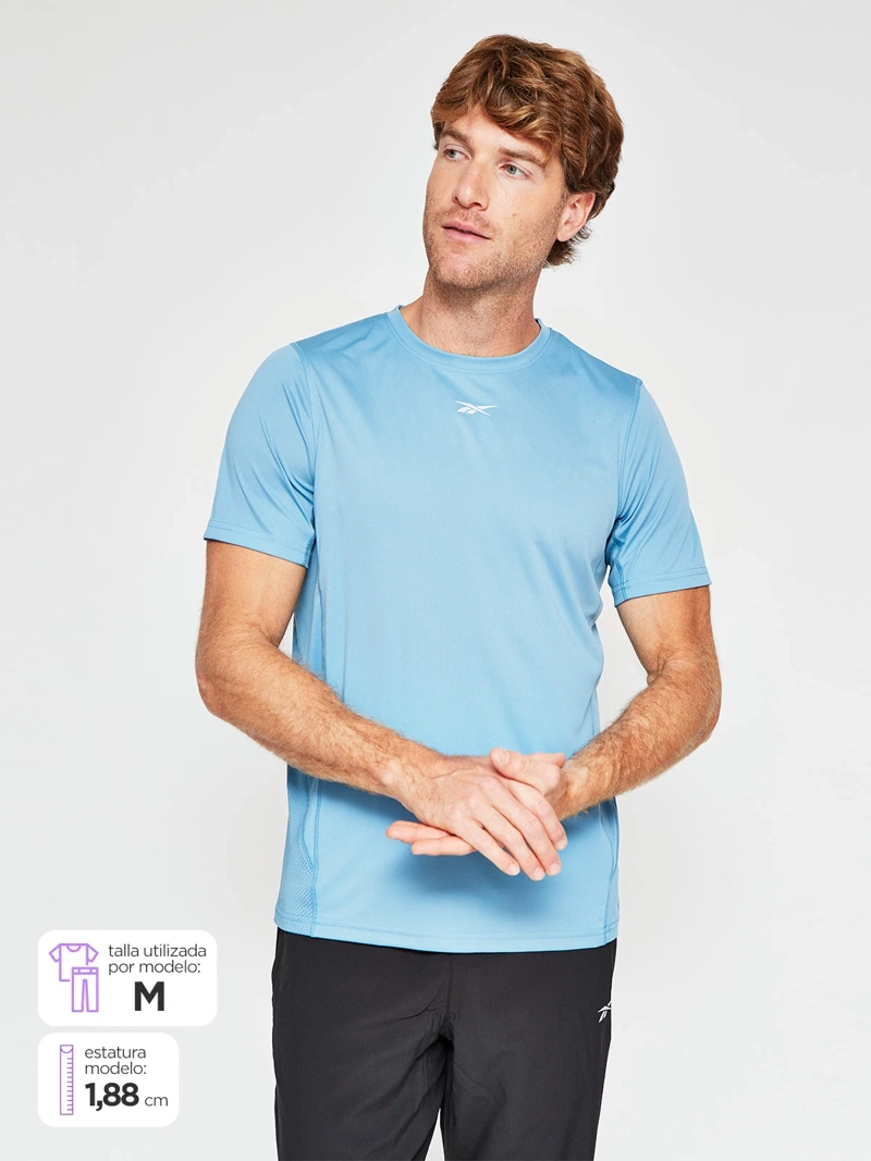 REEBOK POLERA HOMBRE REEBOOK MANGA CORTA ID RUNNING