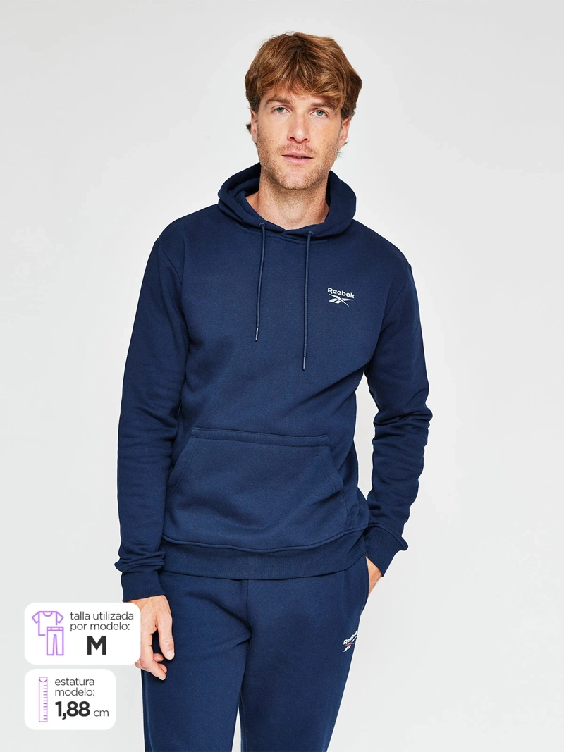 POLERON HOMBRE REEBOK ALGODÓN SMALL LOGO - 1