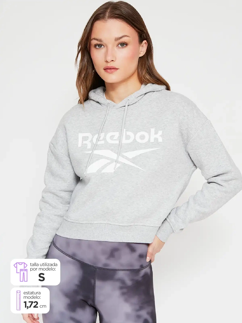 REEBOK POLERON MUJER REEBOK ALGODÓN BIG LOGO