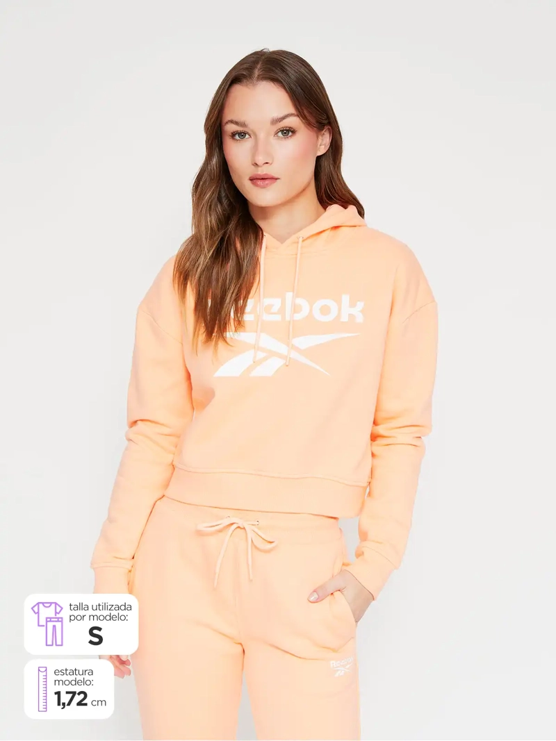REEBOK POLERON MUJER REEBOK ALGODÓN BIG LOGO