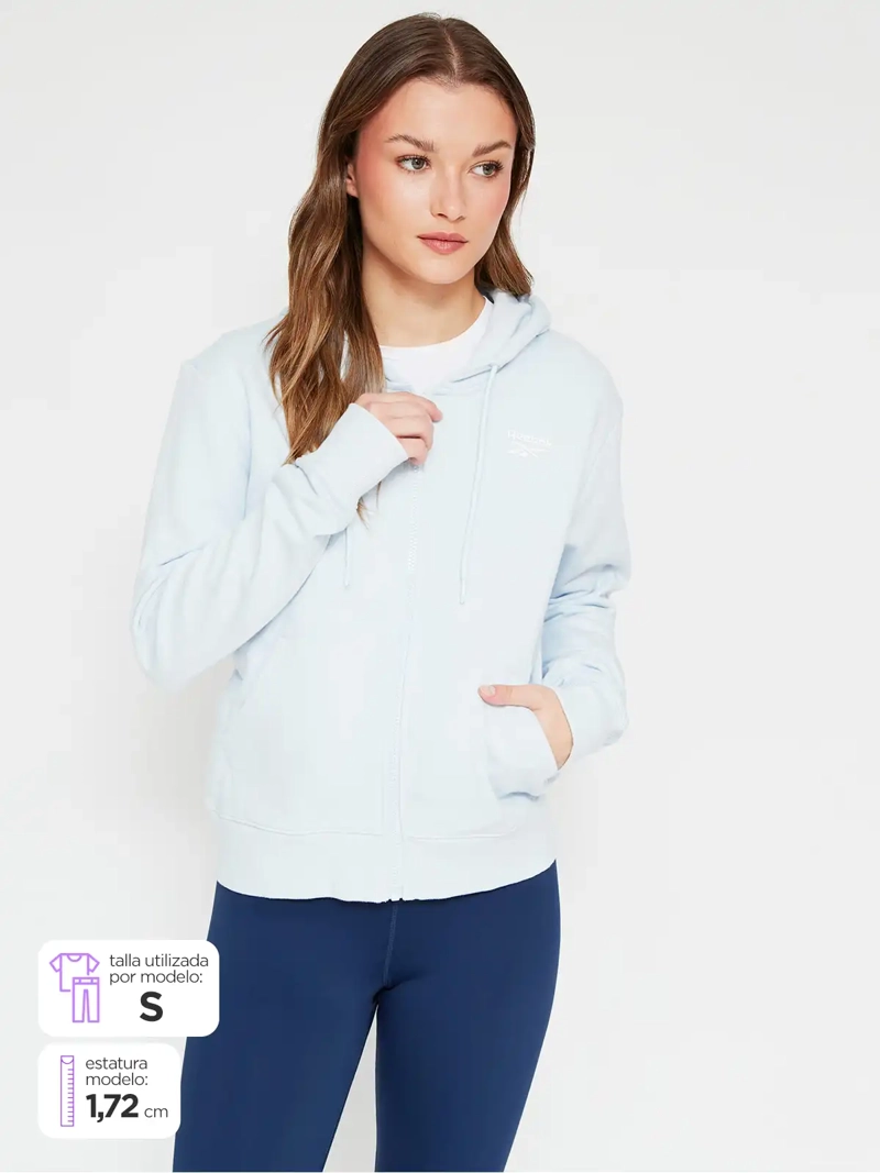 POLERON MUJER REEBOK ALGODÓN SMALL LOGO - 1
