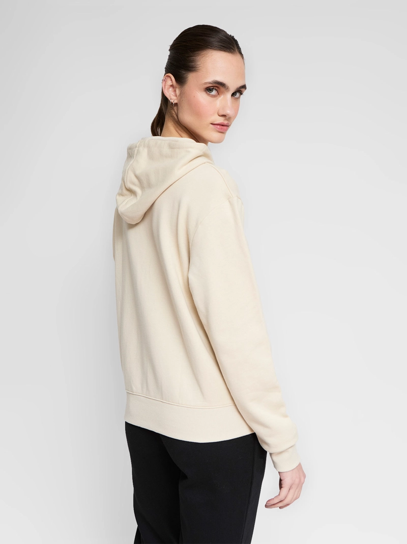 POLERÓN MUJER REEBOK FZ SMALL LOGO ALGODÓN BEIGE - 2